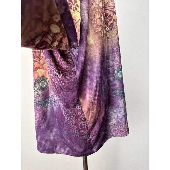 Women’s Plus 3X XCIT USA Vintage V Neck Long Sleeve Tunic Top Long Sleeve Fall - Picture 6 of 16